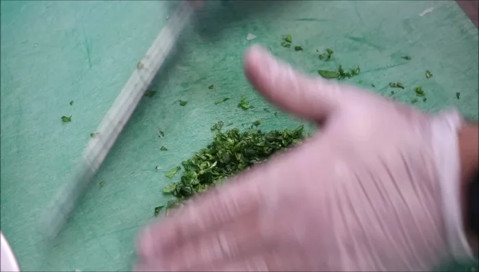 Combine the diced onion and chopped mint in a bowl.