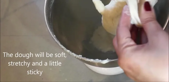 Place the dough in an oiled plate, cover with plastic wrap, and let it rest for at least two hours (longer is better).