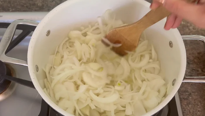 Caramelize the onions in 1/4 cup olive oil until nicely browned. Add a little salt at the very end.