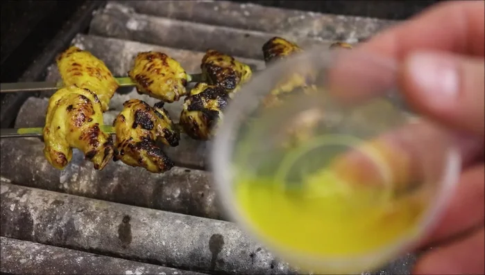 Baste and finish: In a small bowl, combine saffron water, lemon juice, and butter. Brush this mixture over the chicken wings during the last few minutes of cooking.