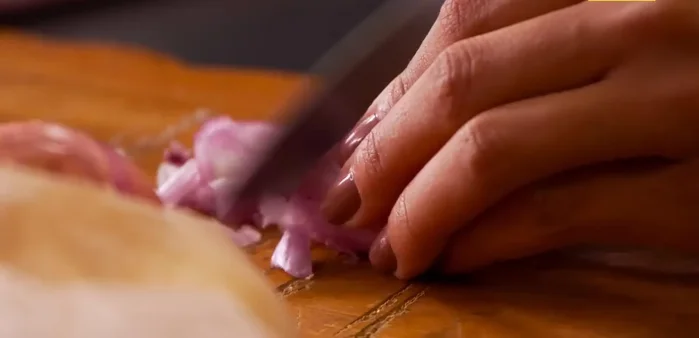Chop the onions.