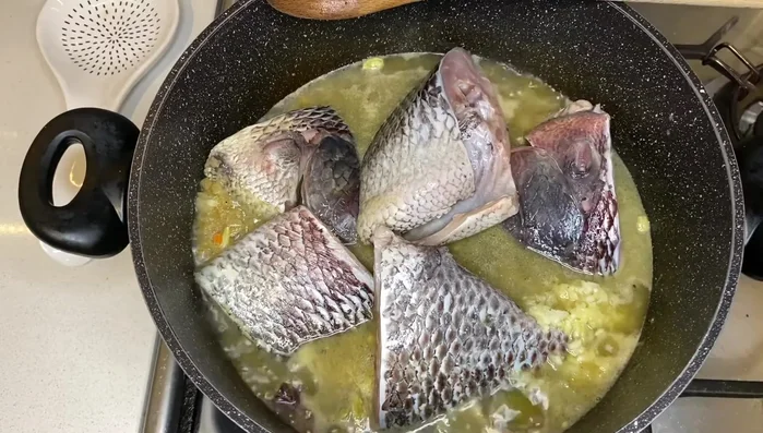 Add three garlic cloves.