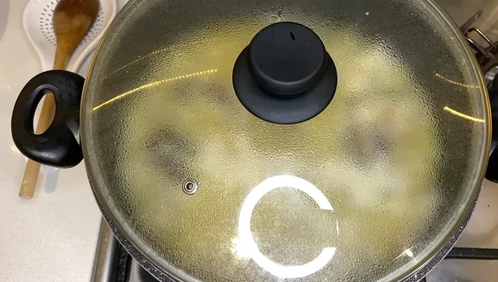 Turn off the heat once the fish is cooked.