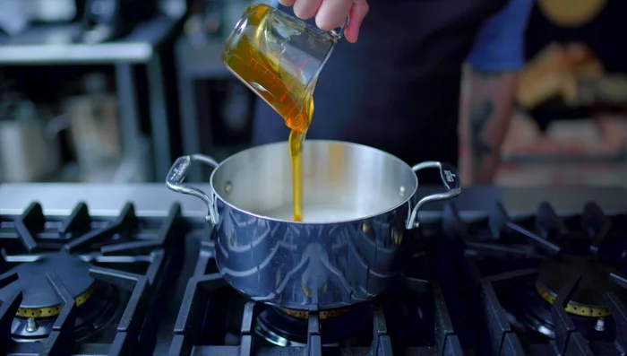 Make the simple syrup: Combine sugar, water, and honey in a saucepan. Simmer over medium heat for 5-10 minutes until sugar dissolves.