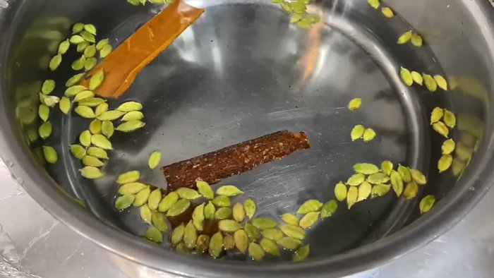 Boil water with cinnamon sticks for about half an hour.