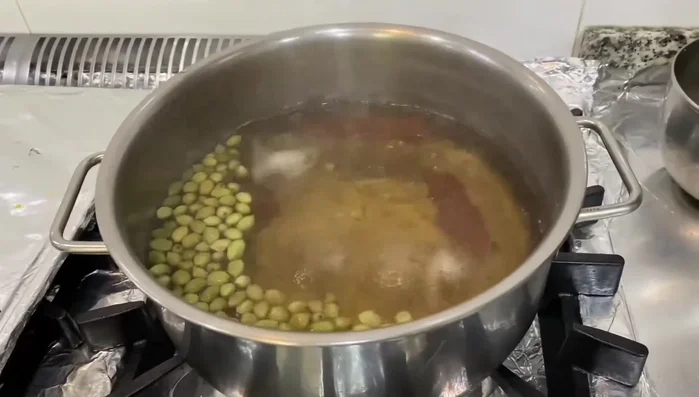 Strain the cinnamon water.