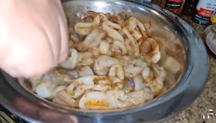 Marinate the mixture for 30 minutes to allow the flavors to absorb.