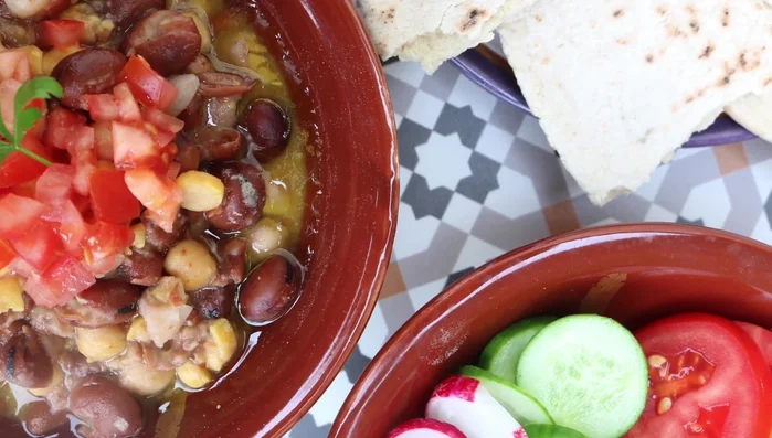 Serve with pickles, cucumbers, and fresh flatbreads.
