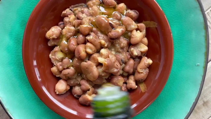 Drizzle with extra virgin olive oil.