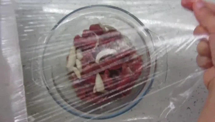 Cover the bowl with cling film and refrigerate for at least a couple of hours (up to 24 hours).