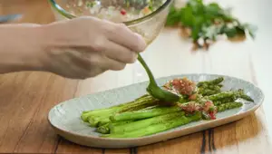 Grilled Asparagus with Sauce Vierge: A French-Inspired Recipe