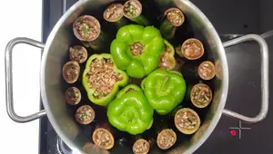 Egyptian Mahshi: Stuffed Aubergines & Peppers Recipe