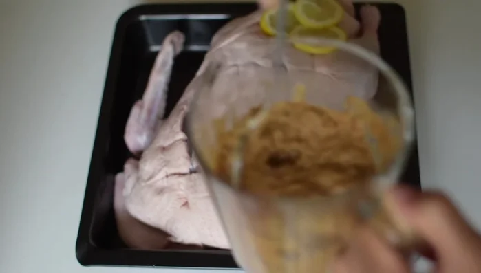 Create cuts on the duck to allow the marinade to seep through. Sprinkle with sumac (or lemon slices).