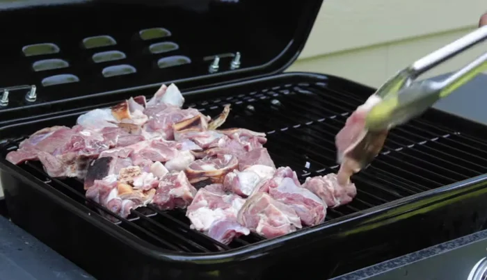 Grill the goat meat for 25-30 minutes per side.