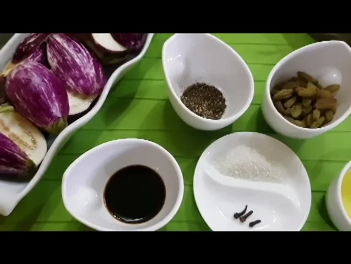 Chop the grilled eggplants into bite sized pieces.