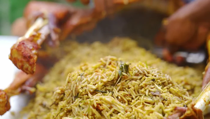 Serve: Once the biryani and mutton are cooked, serve them together.