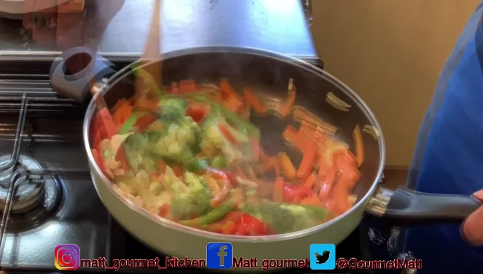 Add cleaned broccoli florets.