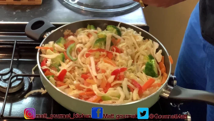 Add a tablespoon of water and butter for flavor. Cover and let it steam for 3 minutes.