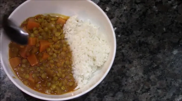 Serve the stew over rice.