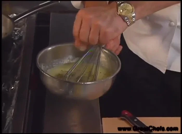 Add cream and fresh marjoram to the potato mixture.