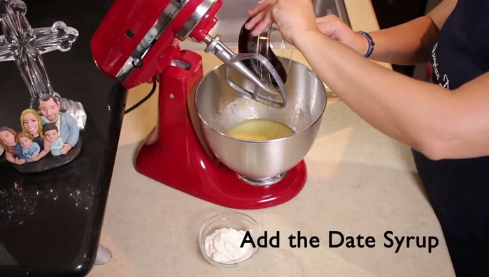 Mix the dry and wet ingredients together until well combined.