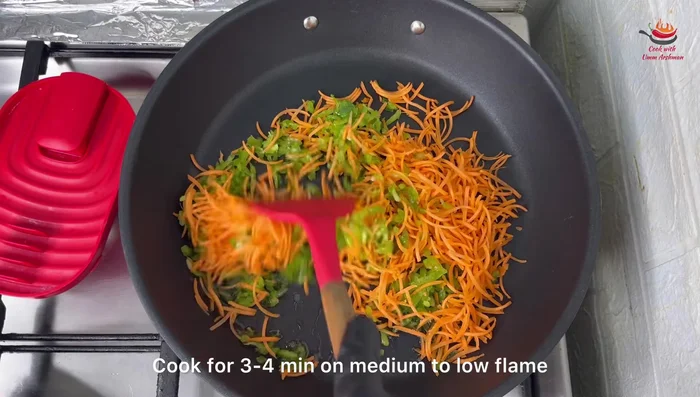 Cook for 3-4 minutes until vegetables soften.