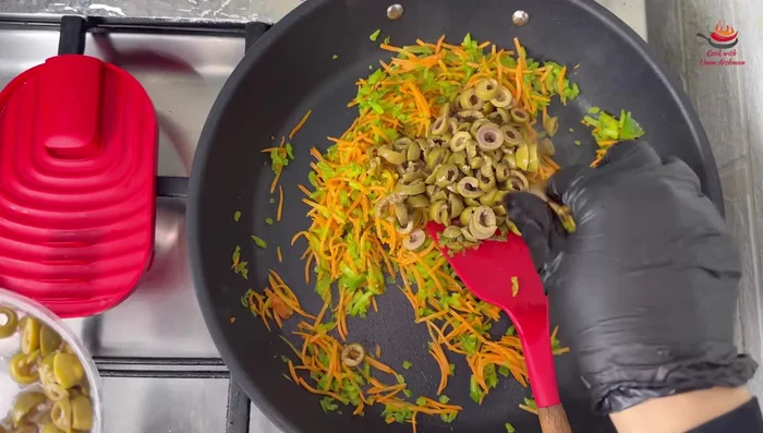 Add olives and cook for a further 2-3 minutes.