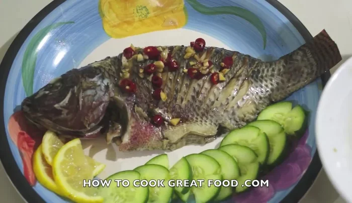 Pour the gravy over the steamed fish.