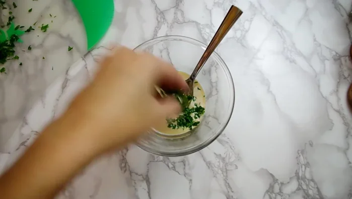 Mix together equal parts butter and tahini, then add chopped fresh and dried herbs.
