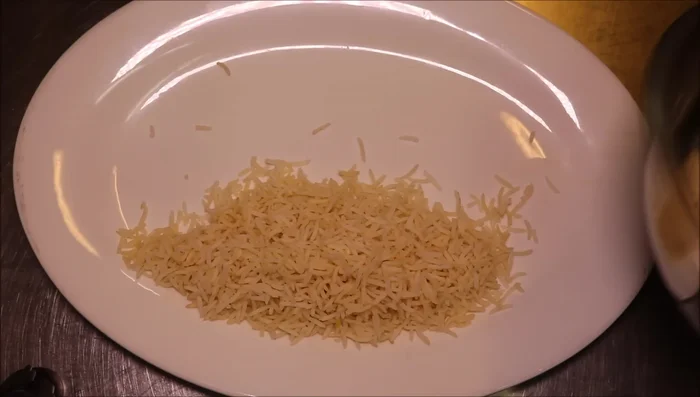 Prepare basmati rice (see link in description for instructions).