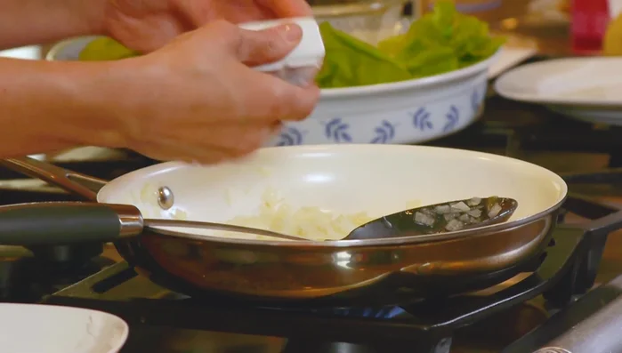 Add minced garlic and stir for about a minute.