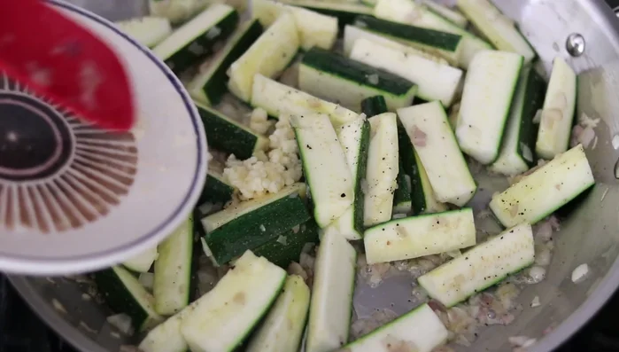 Add crushed garlic. Stir to incorporate. (Add later to prevent burning)
