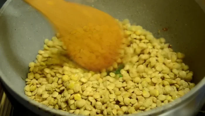 Add lentils, mix well.