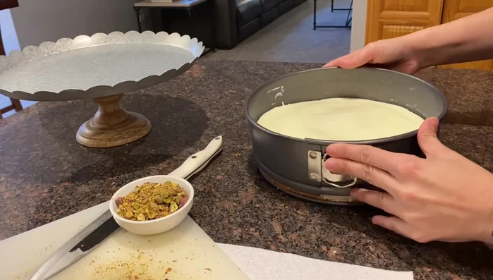Refrigerate the cake for at least 4 hours.