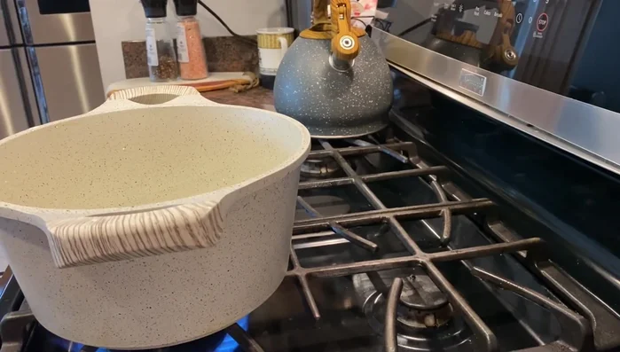 Heat the mixture on the stove, stirring constantly, until it thickens to a jello-like consistency.