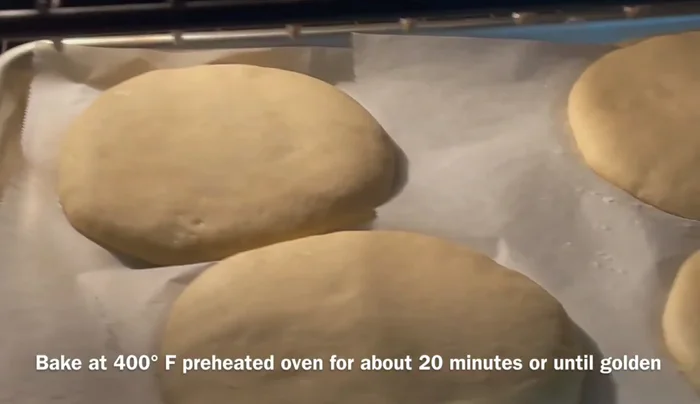 Bake at 400°F (200°C) in a preheated oven for about 20 minutes, or until golden brown. Broil for 2-3 minutes for extra browning.