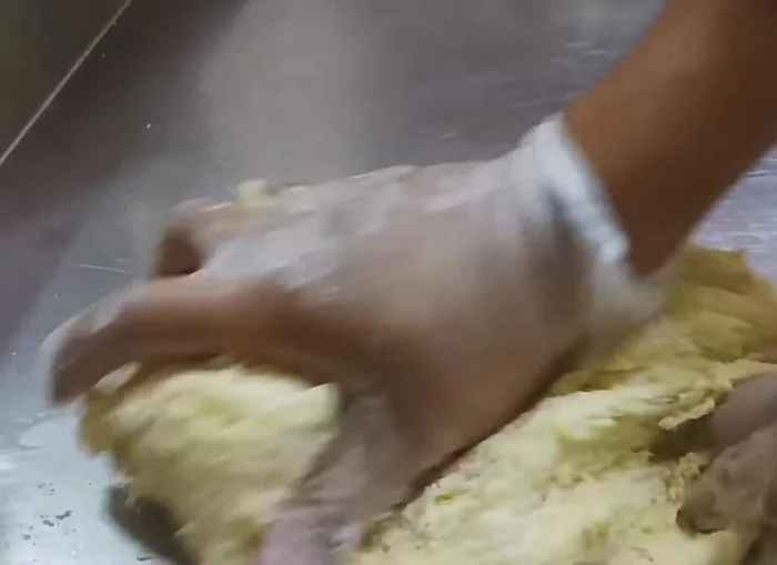 Knead the dough thoroughly.