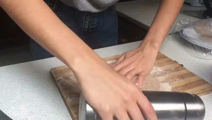 Cook the flatbreads on a hot pan.