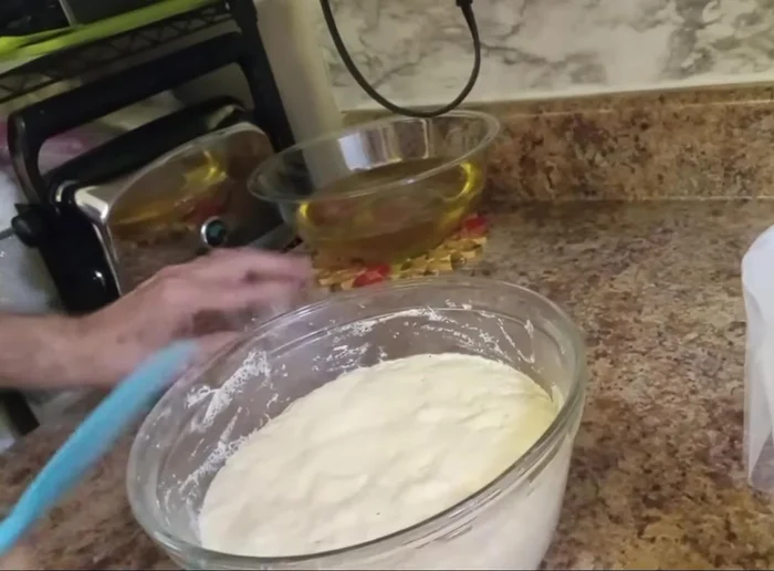 Fill a piping bag with the dough and pipe small, round shapes onto a baking sheet.
