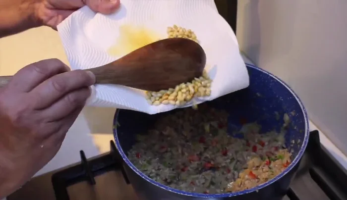 Allow the chicken mixture to cool for 15-20 minutes.