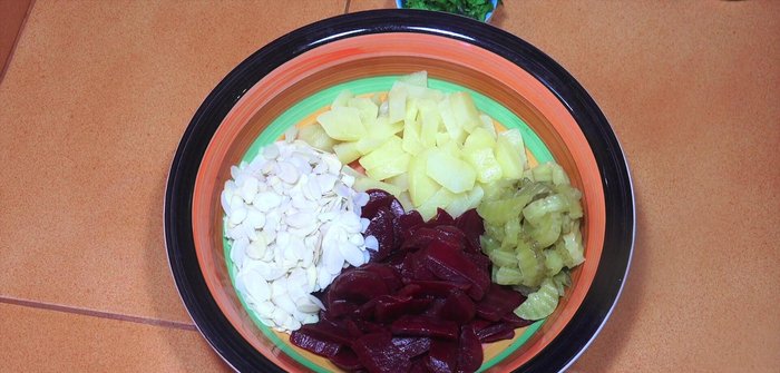 Season with salt and pepper to taste.