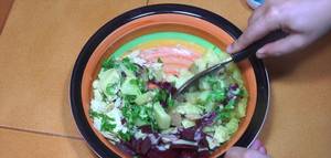 Easy Beetroot & Potato Salad with Tahini Dressing