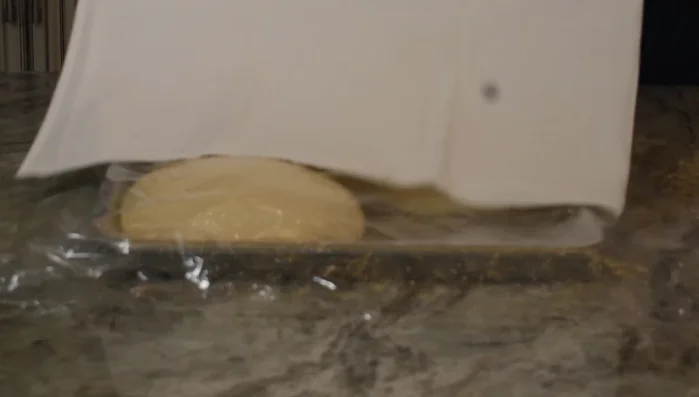 Divide the dough into three equal parts.
