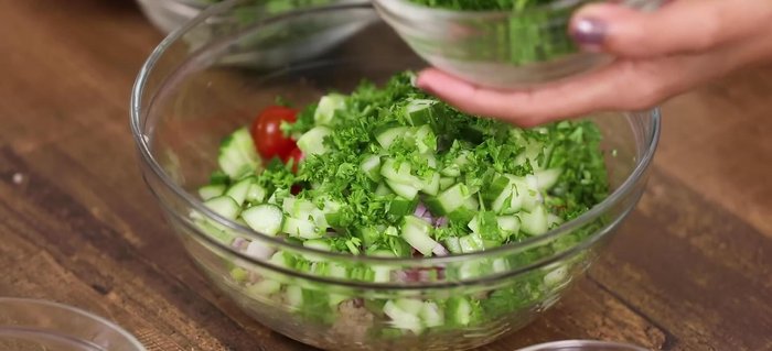 Stir in the chopped parsley and mint.